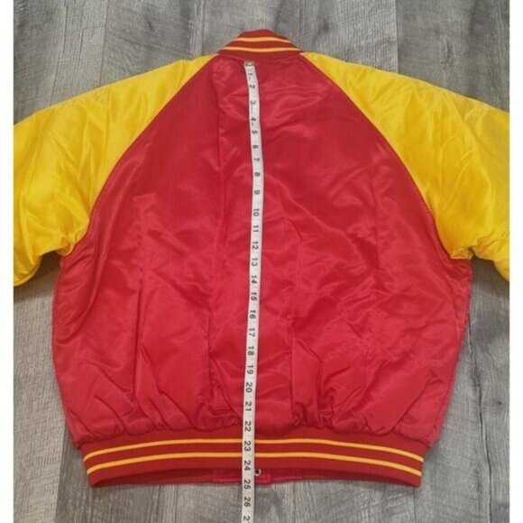 Vintage Atlanta‎ Varsity Jacket Mens XL Thick Padded Nylon Hip Hop Embroidered - Picture 15 of 15